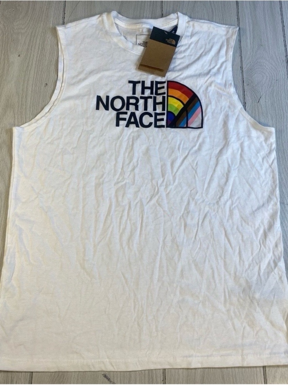 The North Face Pride Tank Top White Men's Size M New With Tags LGBTQ+ TNF White